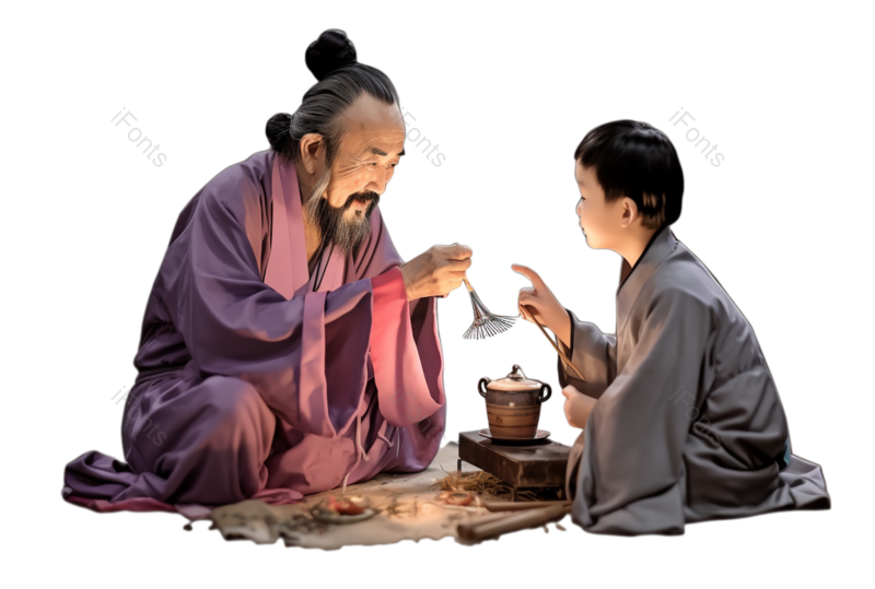 中药图片,小孩元素,PNG,免抠素材